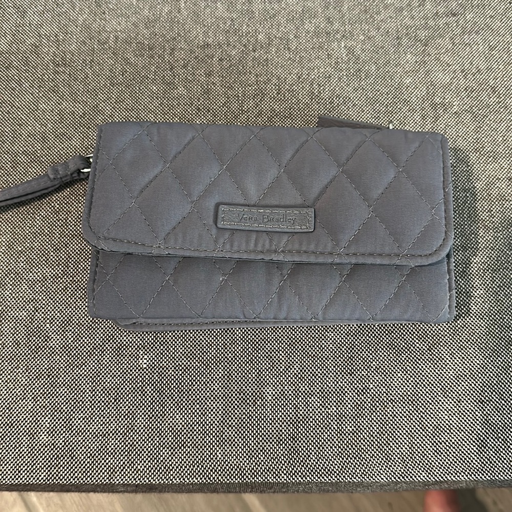 Vera Bradley Grey Wristlet Wallet